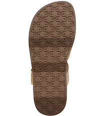 Sam Edelman Lucy Woven Raffia Criss Cross Buckle Hardware Slide Sandals