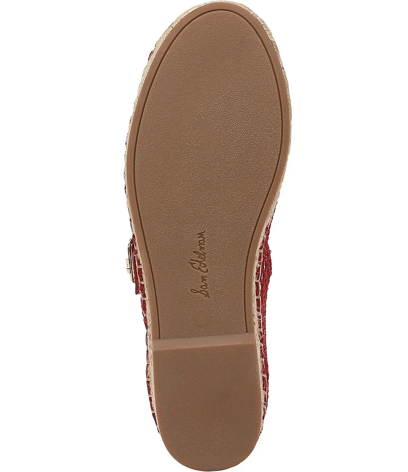 Sam Edelman Mackie Mesh Mary Jane Espadrille Flats