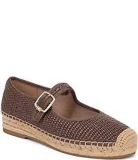 Sam Edelman Mackie Raffia Mary Jane Espadrille Flats