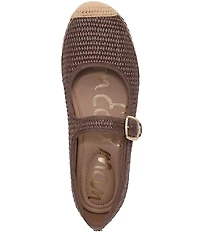 Sam Edelman Mackie Raffia Mary Jane Espadrille Flats