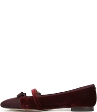 Sam Edelman Madi Velvet Jewel Ornament Cap Toe Mary Jane Flats
