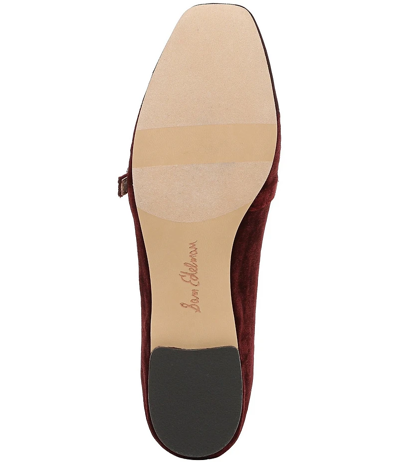 Sam Edelman Madi Velvet Jewel Ornament Cap Toe Mary Jane Flats