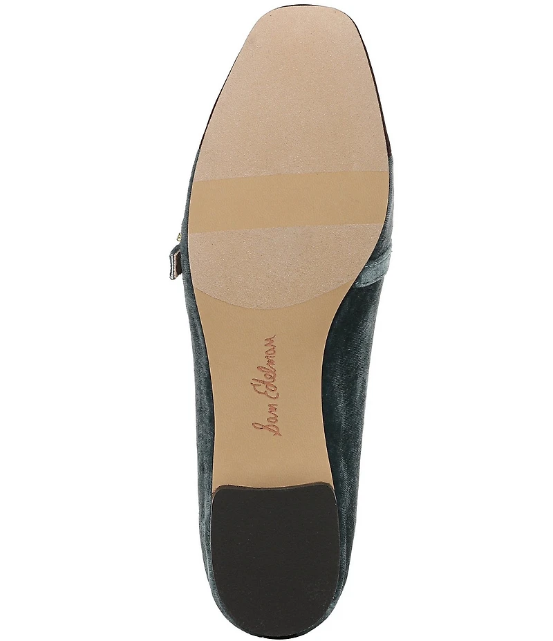 Sam Edelman Madi Velvet Jewel Ornament Cap Toe Mary Jane Flats