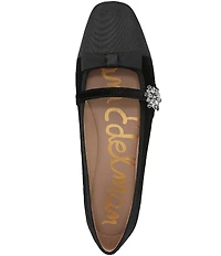 Sam Edelman Madi Velvet Jewel Ornament Cap Toe Mary Jane Flats