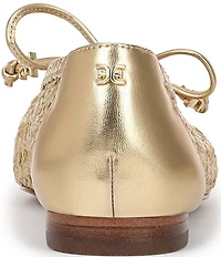 Sam Edelman Marcie Woven Raffia Bow Ballet Flats