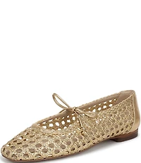 Sam Edelman Marcie Woven Raffia Bow Ballet Flats