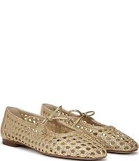 Sam Edelman Marcie Woven Raffia Bow Ballet Flats