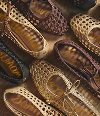 Sam Edelman Marcie Woven Raffia Bow Ballet Flats