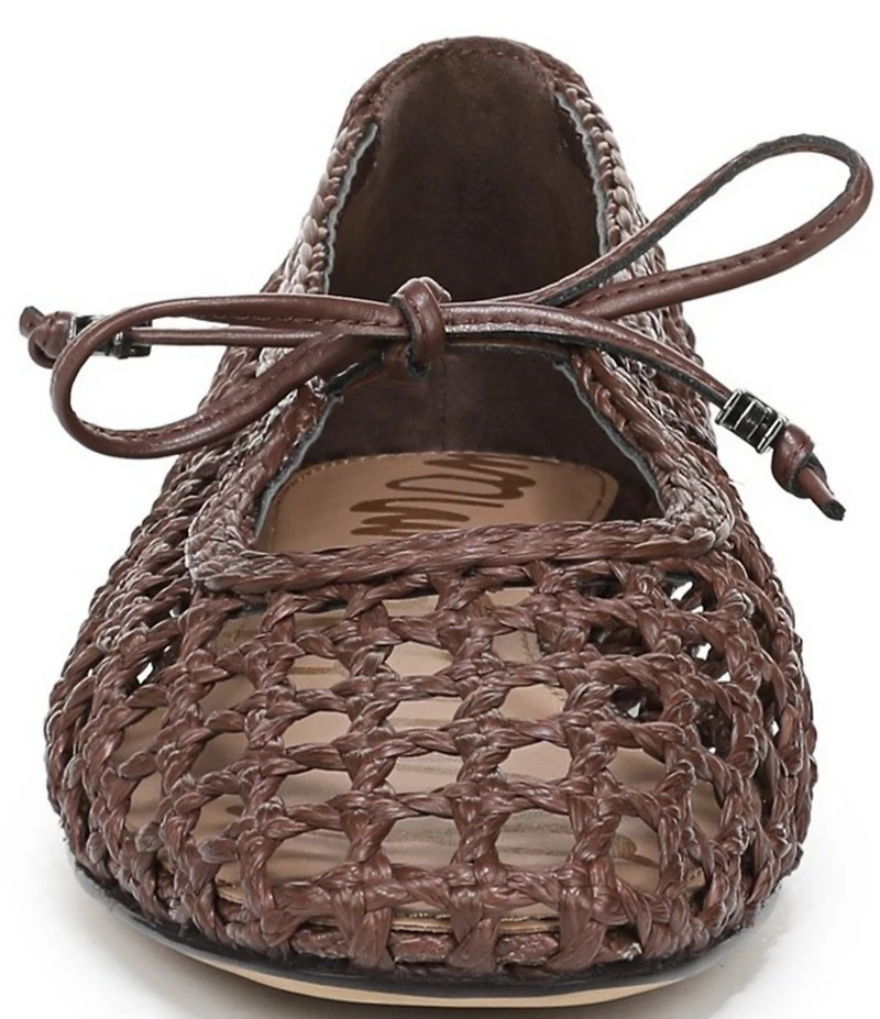 Sam Edelman Marcie Woven Raffia Bow Ballet Flats