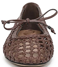 Sam Edelman Marcie Woven Raffia Bow Ballet Flats