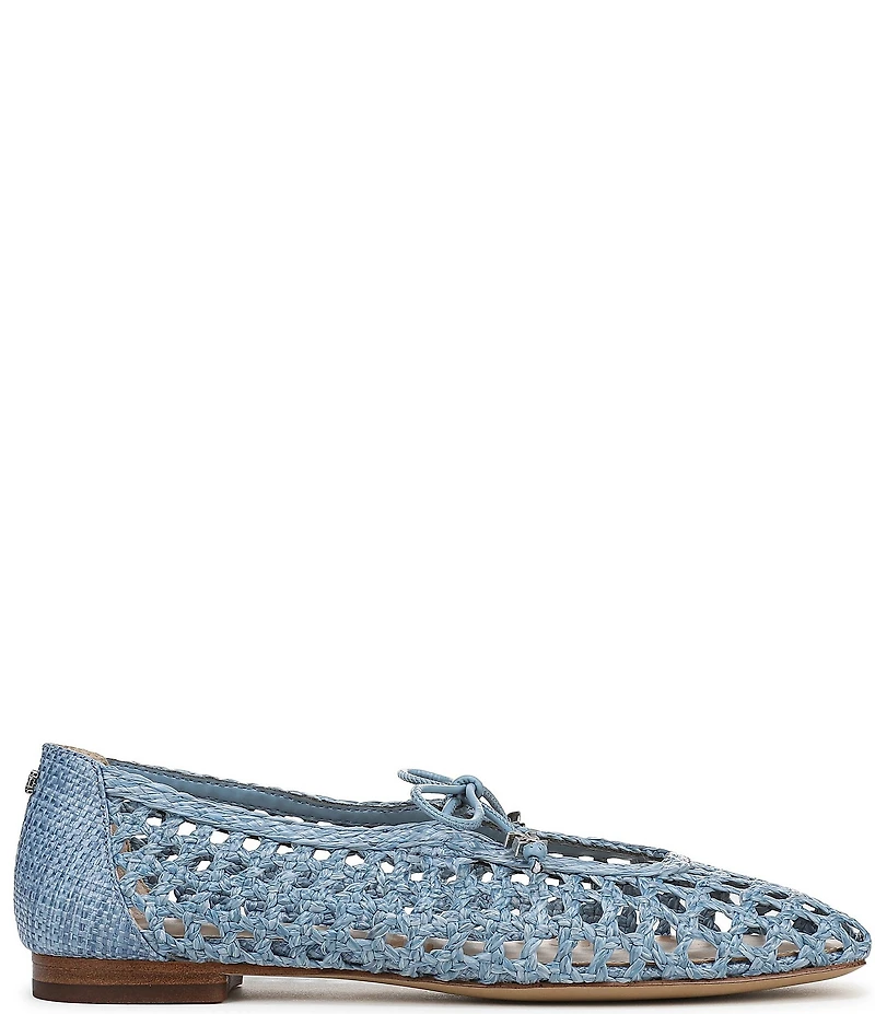 Sam Edelman Marcie Woven Raffia Bow Ballet Flats