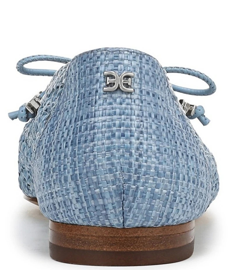 Sam Edelman Marcie Woven Raffia Bow Ballet Flats