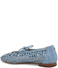 Sam Edelman Marcie Woven Raffia Bow Ballet Flats