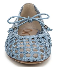 Sam Edelman Marcie Woven Raffia Bow Ballet Flats