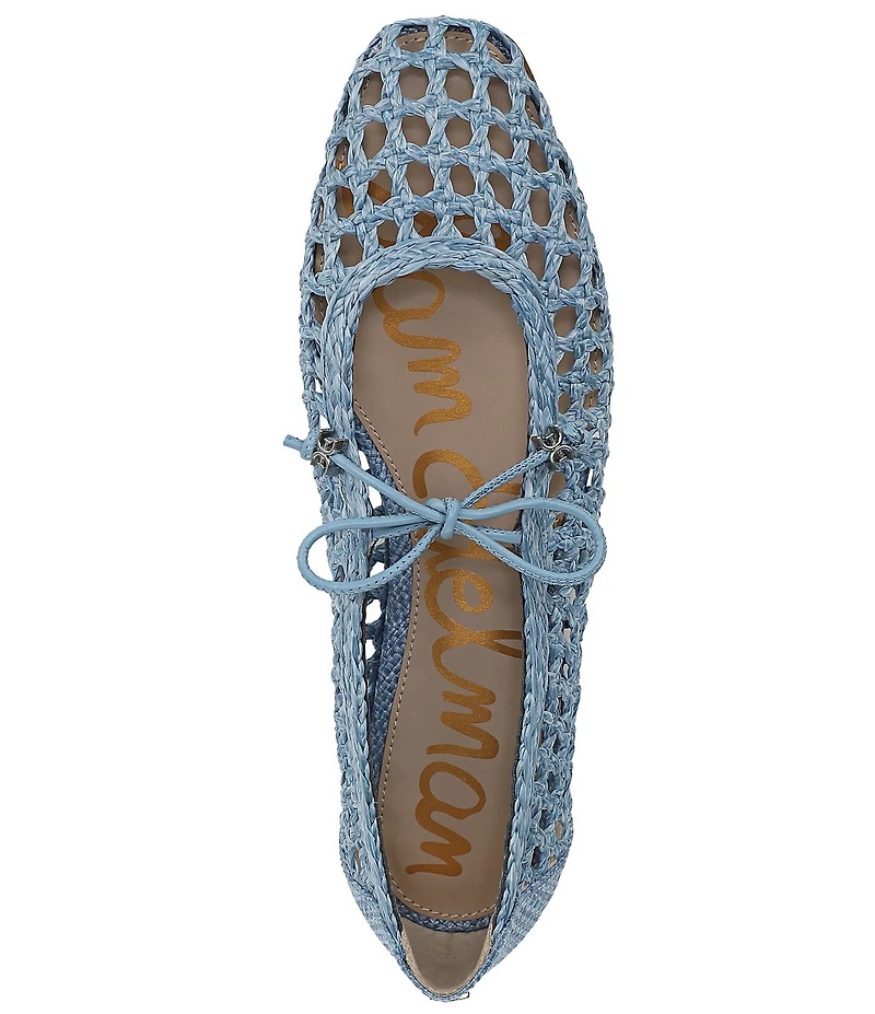 Sam Edelman Marcie Woven Raffia Bow Ballet Flats