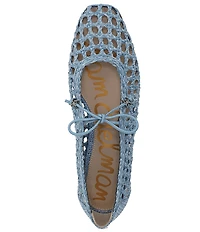Sam Edelman Marcie Woven Raffia Bow Ballet Flats