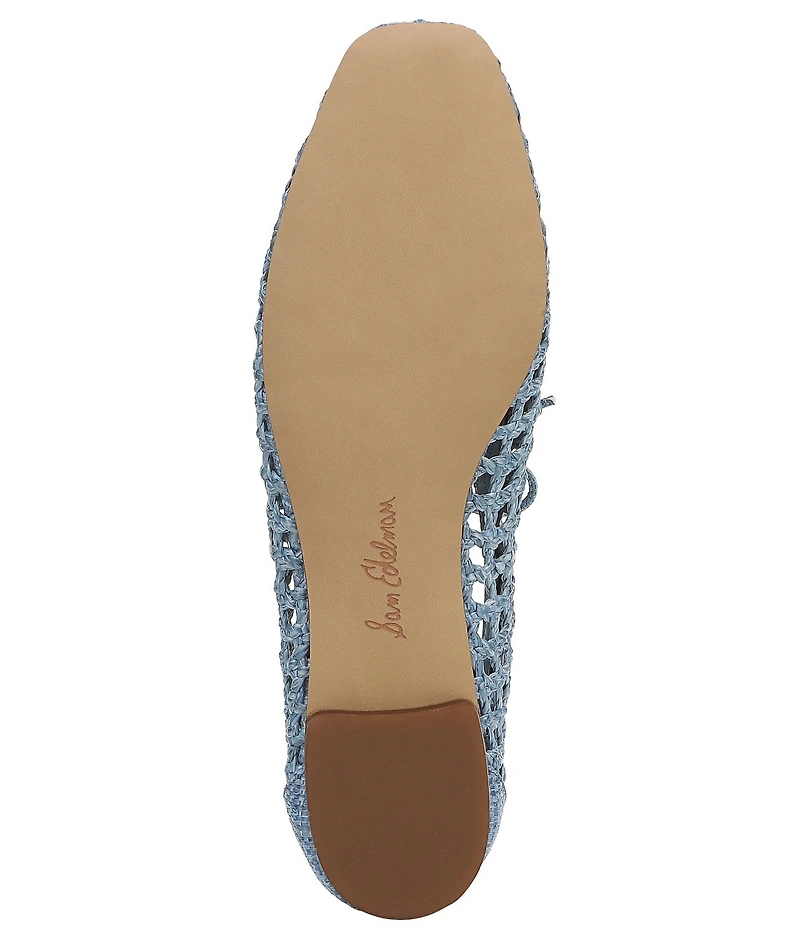 Sam Edelman Marcie Woven Raffia Bow Ballet Flats