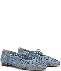 Sam Edelman Marcie Woven Raffia Bow Ballet Flats