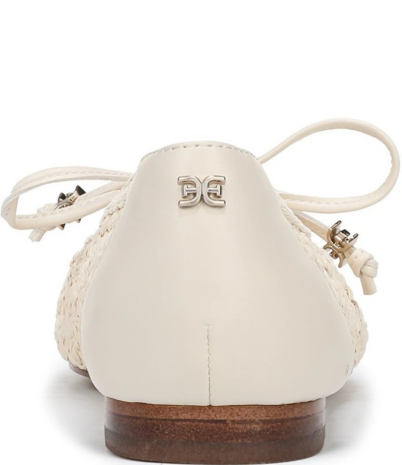 Sam Edelman Marcie Woven Raffia Bow Ballet Flats