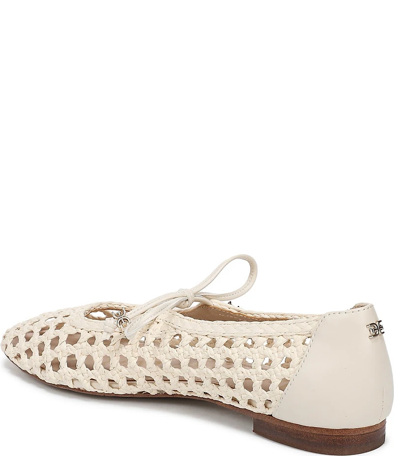 Sam Edelman Marcie Woven Raffia Bow Ballet Flats