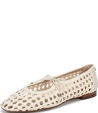 Sam Edelman Marcie Woven Raffia Bow Ballet Flats