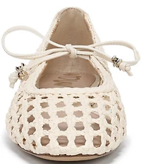Sam Edelman Marcie Woven Raffia Bow Ballet Flats