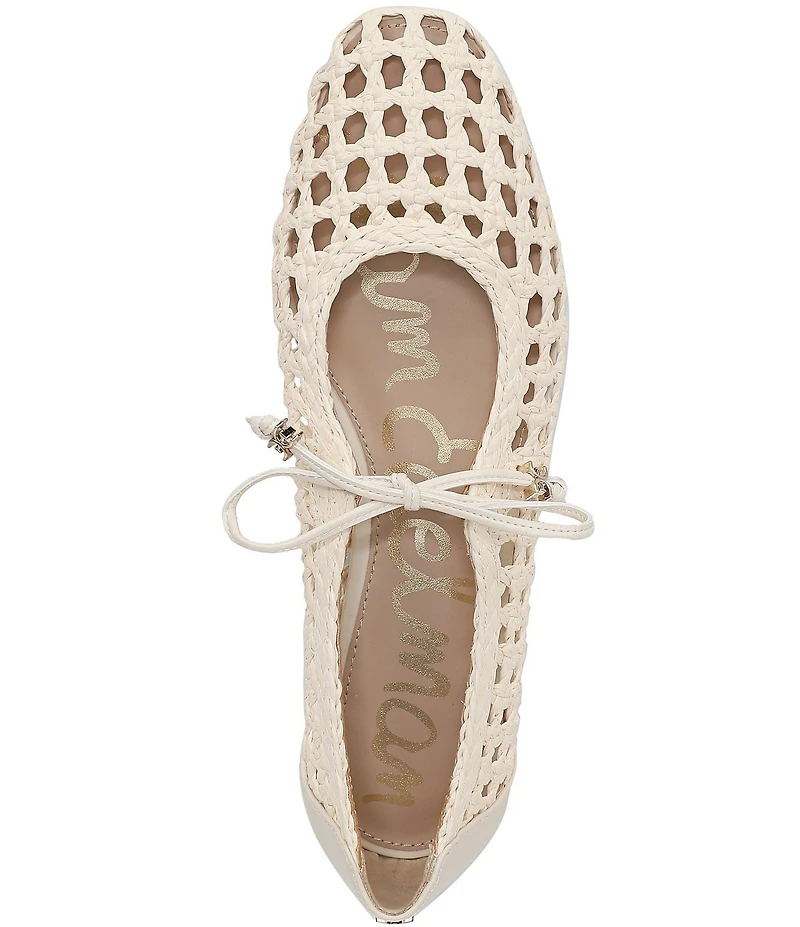 Sam Edelman Marcie Woven Raffia Bow Ballet Flats