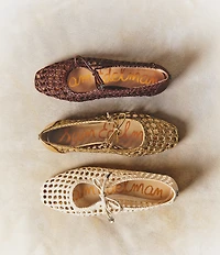 Sam Edelman Marcie Woven Raffia Bow Ballet Flats
