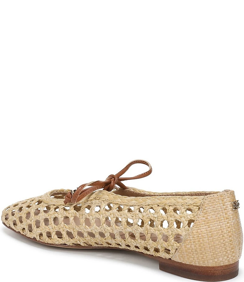 Sam Edelman Marcie Woven Raffia Bow Ballet Flats