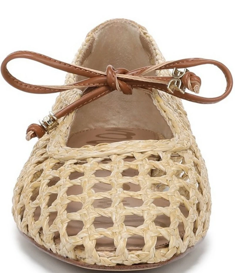 Sam Edelman Marcie Woven Raffia Bow Ballet Flats