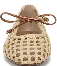 Sam Edelman Marcie Woven Raffia Bow Ballet Flats