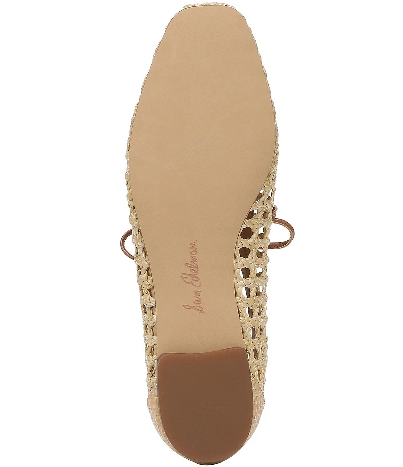Sam Edelman Marcie Woven Raffia Bow Ballet Flats