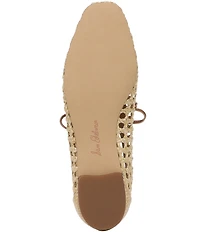 Sam Edelman Marcie Woven Raffia Bow Ballet Flats