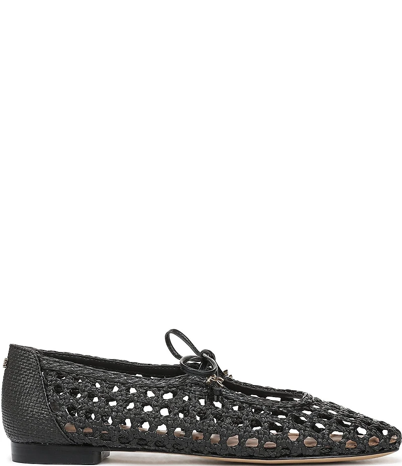 Sam Edelman Marcie Woven Raffia Bow Ballet Flats