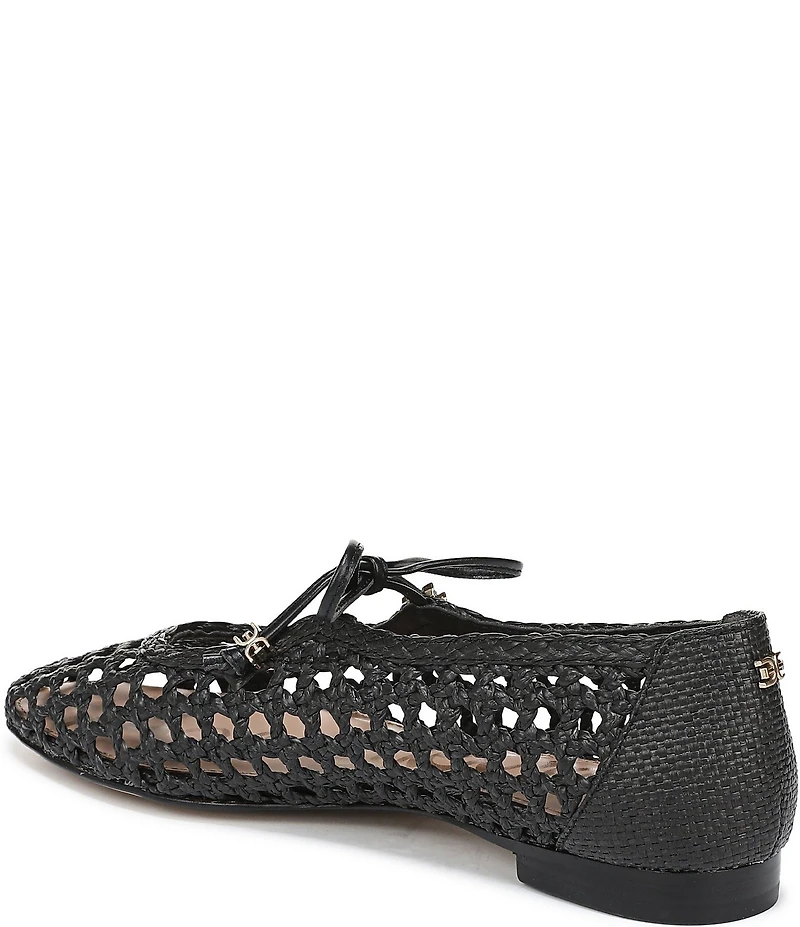 Sam Edelman Marcie Woven Raffia Bow Ballet Flats