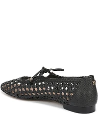 Sam Edelman Marcie Woven Raffia Bow Ballet Flats