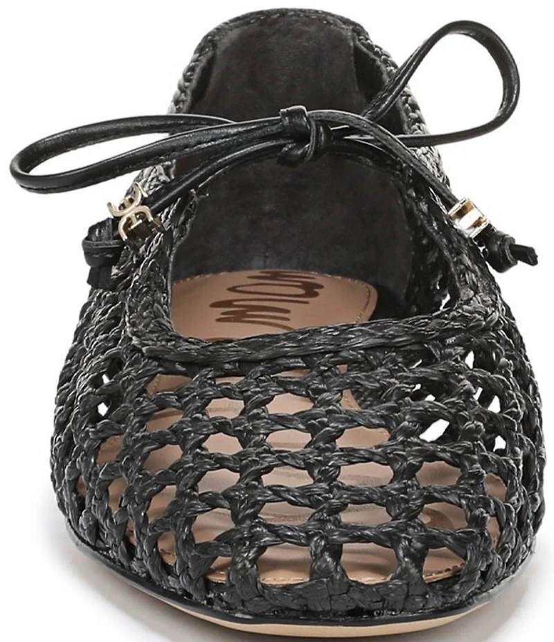 Sam Edelman Marcie Woven Raffia Bow Ballet Flats