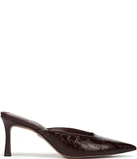 Sam Edelman Margeaux Crocodile Embossed Leather Dress Mules