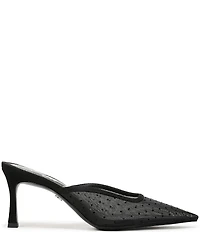 Sam Edelman Margeaux High Vamp Polka Dot Mesh Pointed Toe Dress Mules