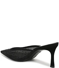 Sam Edelman Margeaux High Vamp Polka Dot Mesh Pointed Toe Dress Mules