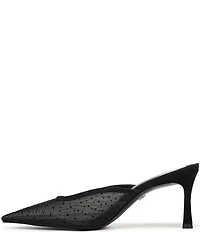 Sam Edelman Margeaux High Vamp Polka Dot Mesh Pointed Toe Dress Mules