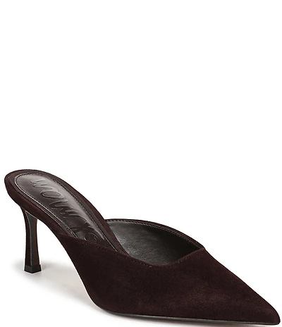 Sam Edelman Margeaux High Vamp Suede Pointed Toe Dress Mules