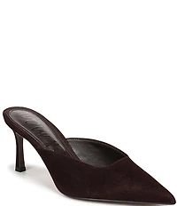 Sam Edelman Margeaux High Vamp Suede Pointed Toe Dress Mules