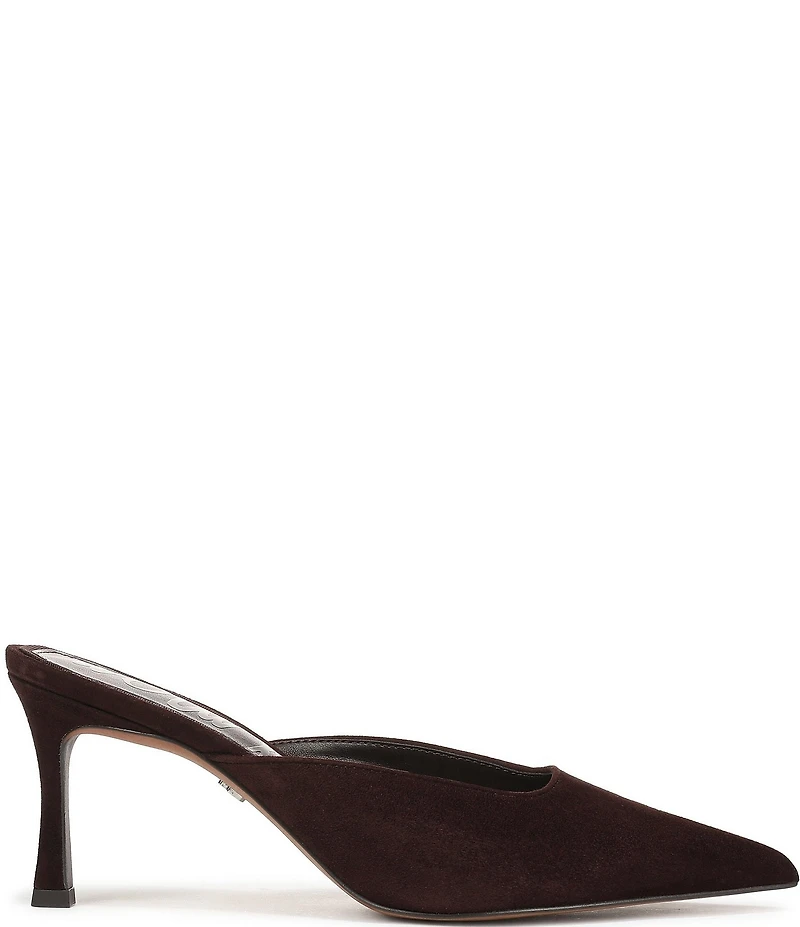 Sam Edelman Margeaux High Vamp Suede Pointed Toe Dress Mules