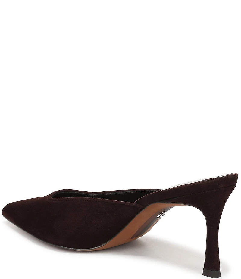 Sam Edelman Margeaux High Vamp Suede Pointed Toe Dress Mules