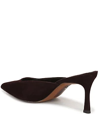 Sam Edelman Margeaux High Vamp Suede Pointed Toe Dress Mules