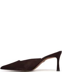 Sam Edelman Margeaux High Vamp Suede Pointed Toe Dress Mules