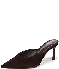 Sam Edelman Margeaux High Vamp Suede Pointed Toe Dress Mules
