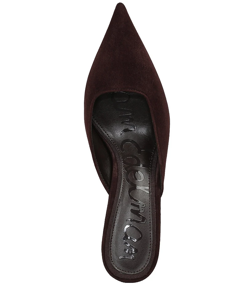 Sam Edelman Margeaux High Vamp Suede Pointed Toe Dress Mules