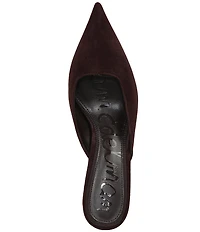 Sam Edelman Margeaux High Vamp Suede Pointed Toe Dress Mules